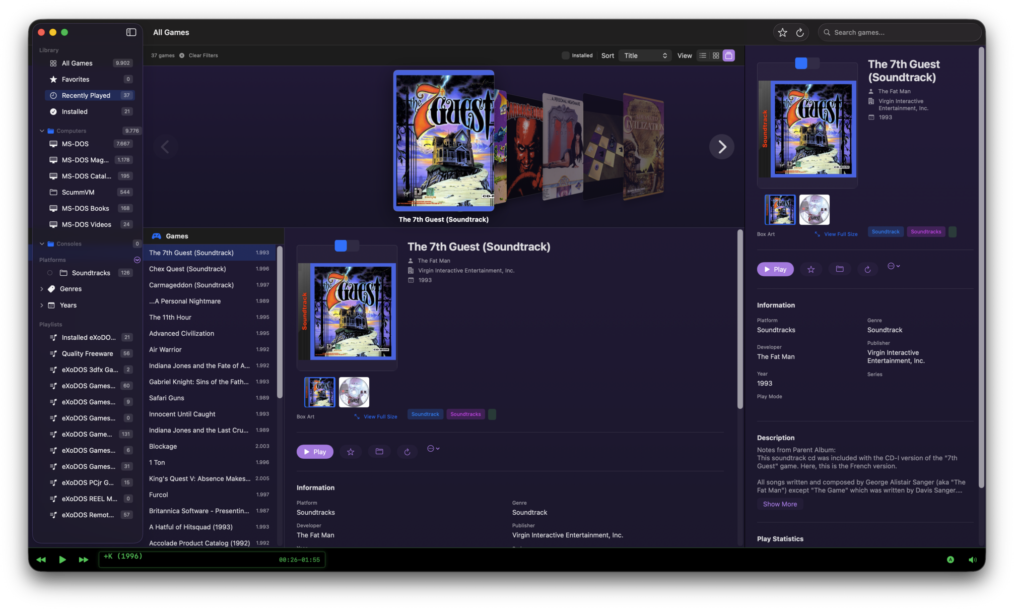 NostalgiApp Coverflow